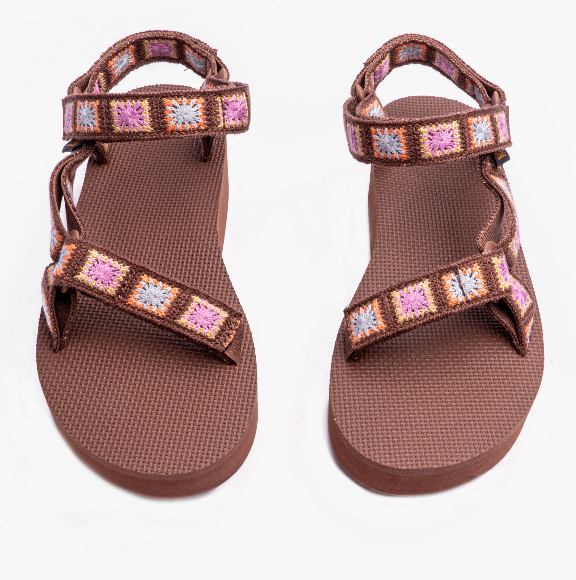 Teva FLATFORM UNIVERSAL Womens Sandals Crochet Unwind top view, featuring breathable straps and a lightweight sole.