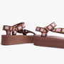 Teva FLATFORM UNIVERSAL Womens Sandals Crochet Unwind side view showcasing decorative straps and low platform.