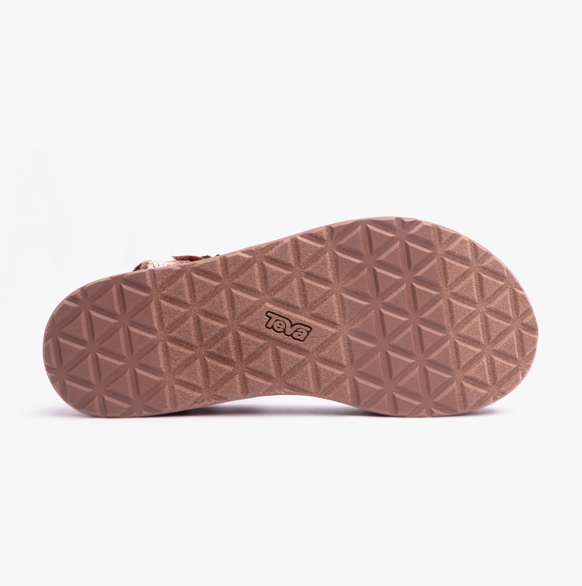Teva FLATFORM UNIVERSAL Womens Sandals Crochet Unwind bottom view showing rubber sole with traction design.
