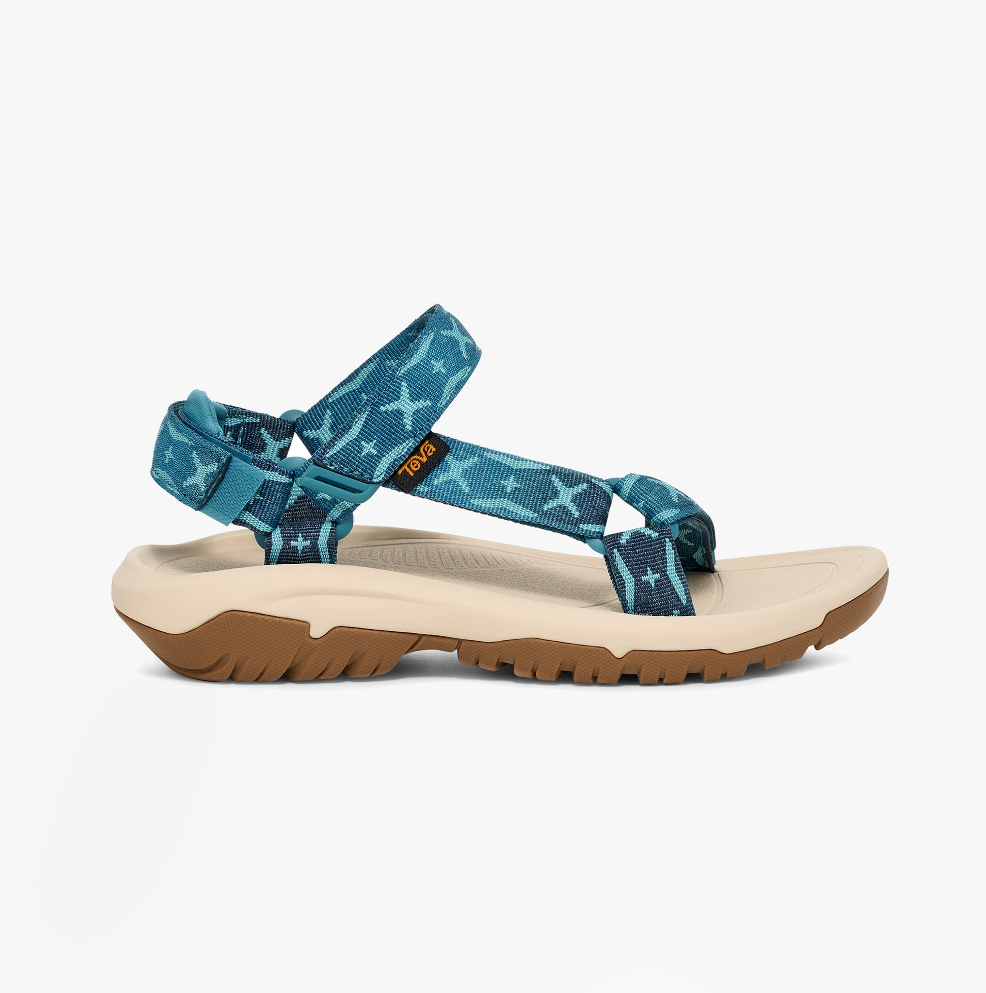 Teva HURRICANE XLT2 SUNSCAPE Womens Sandals Waterless Blue Coral side view showcasing comfort and lightweight design.