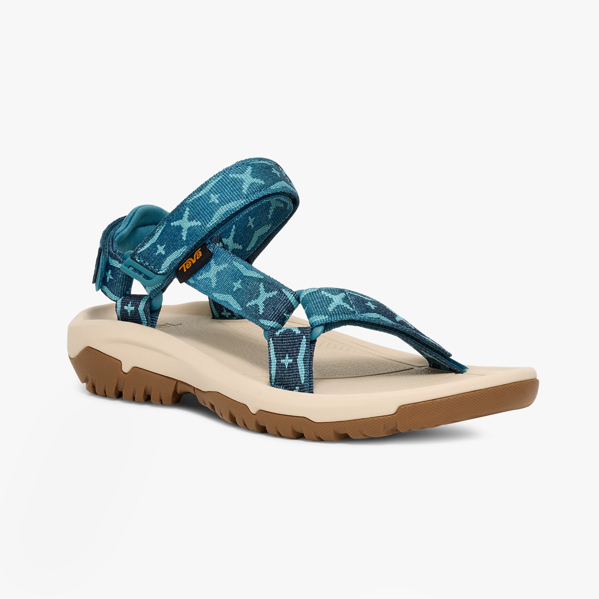 Teva HURRICANE XLT2 SUNSCAPE Womens Sandals Waterless Blue Coral side view showcasing adjustable straps and rubber sole.