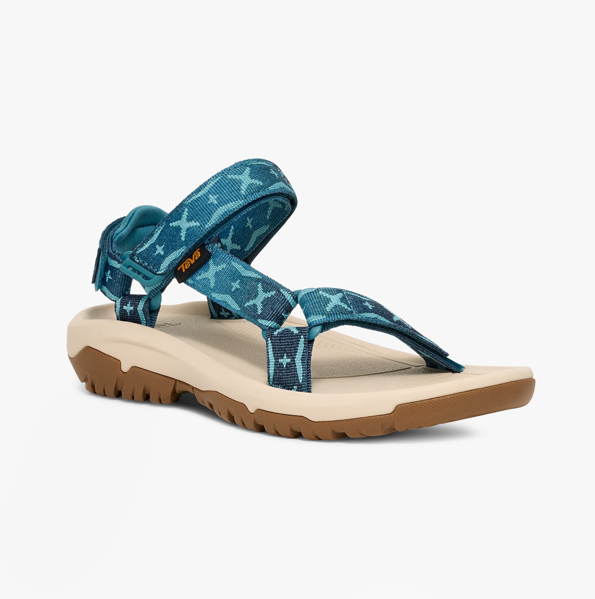 Teva HURRICANE XLT2 SUNSCAPE Womens Sandals Waterless Blue Coral side view showcasing adjustable straps and rubber sole.