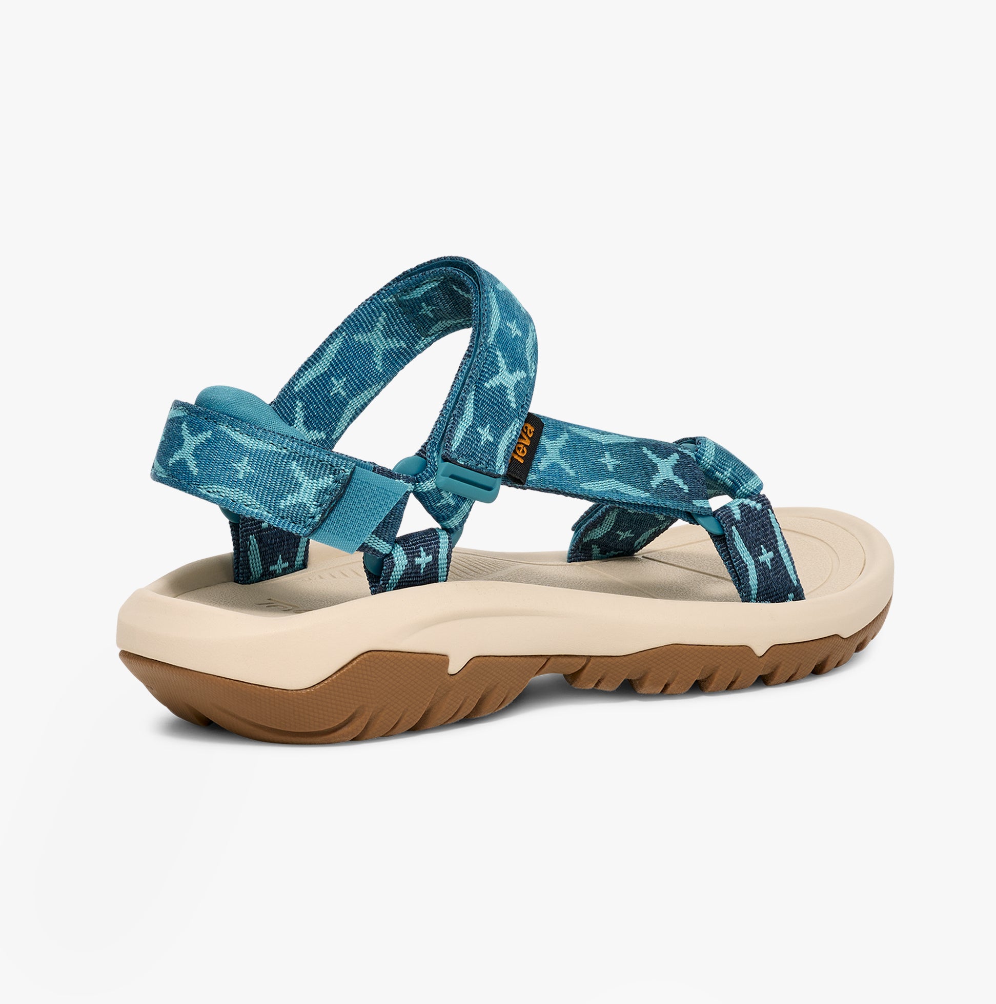 Teva HURRICANE XLT2 SUNSCAPE Womens Sandals Waterless Blue Coral side view showcasing textile upper and rubber sole.