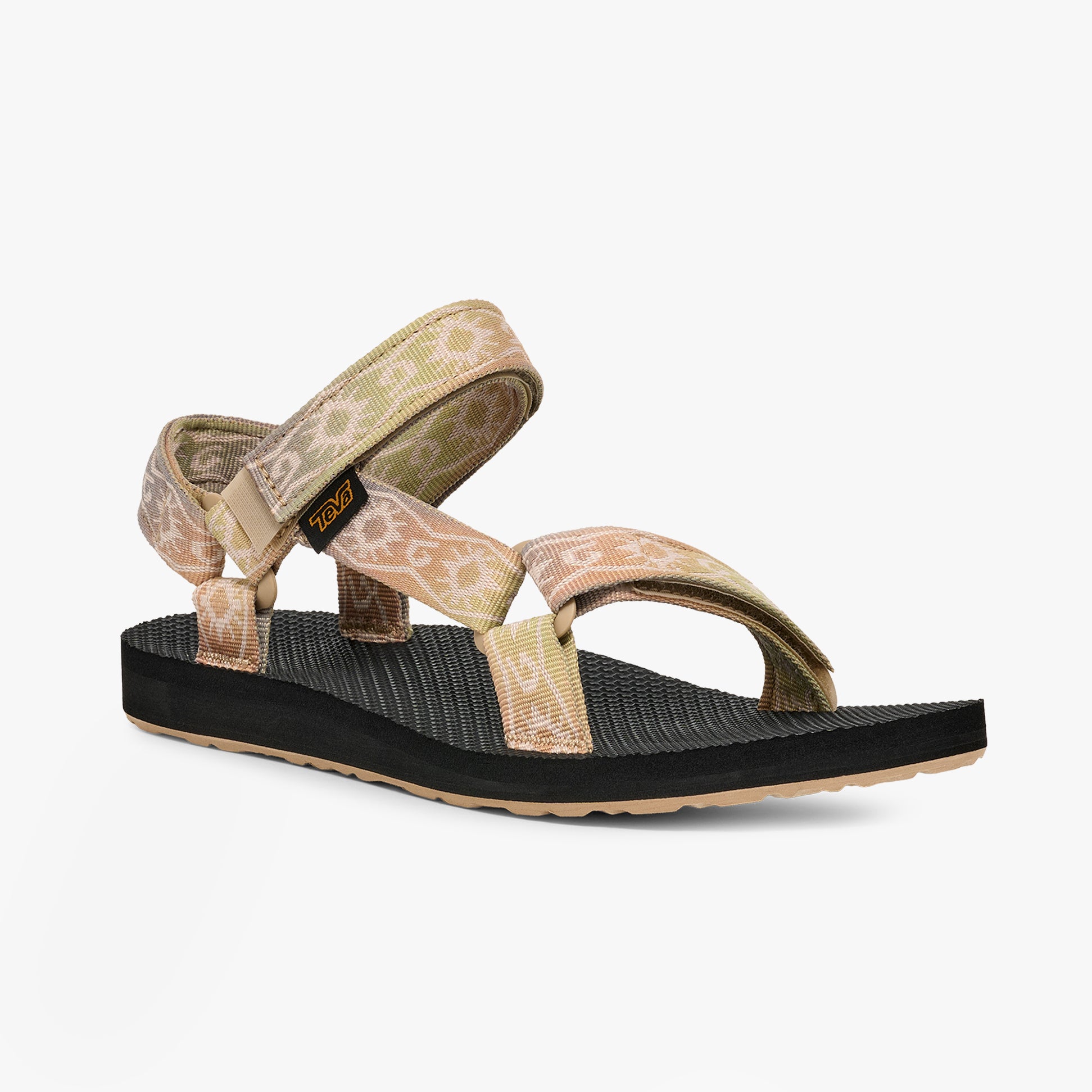 Teva ORIGINAL UNIVERSAL SUNSCAPE Womens Sandals Waterless Peach Ice side view with adjustable straps and black outsole.