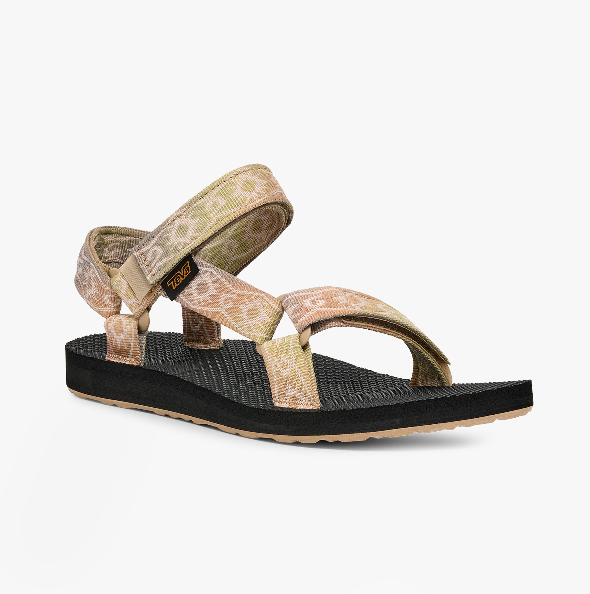 Teva ORIGINAL UNIVERSAL SUNSCAPE Womens Sandals Waterless Peach Ice side view with adjustable straps and black outsole.