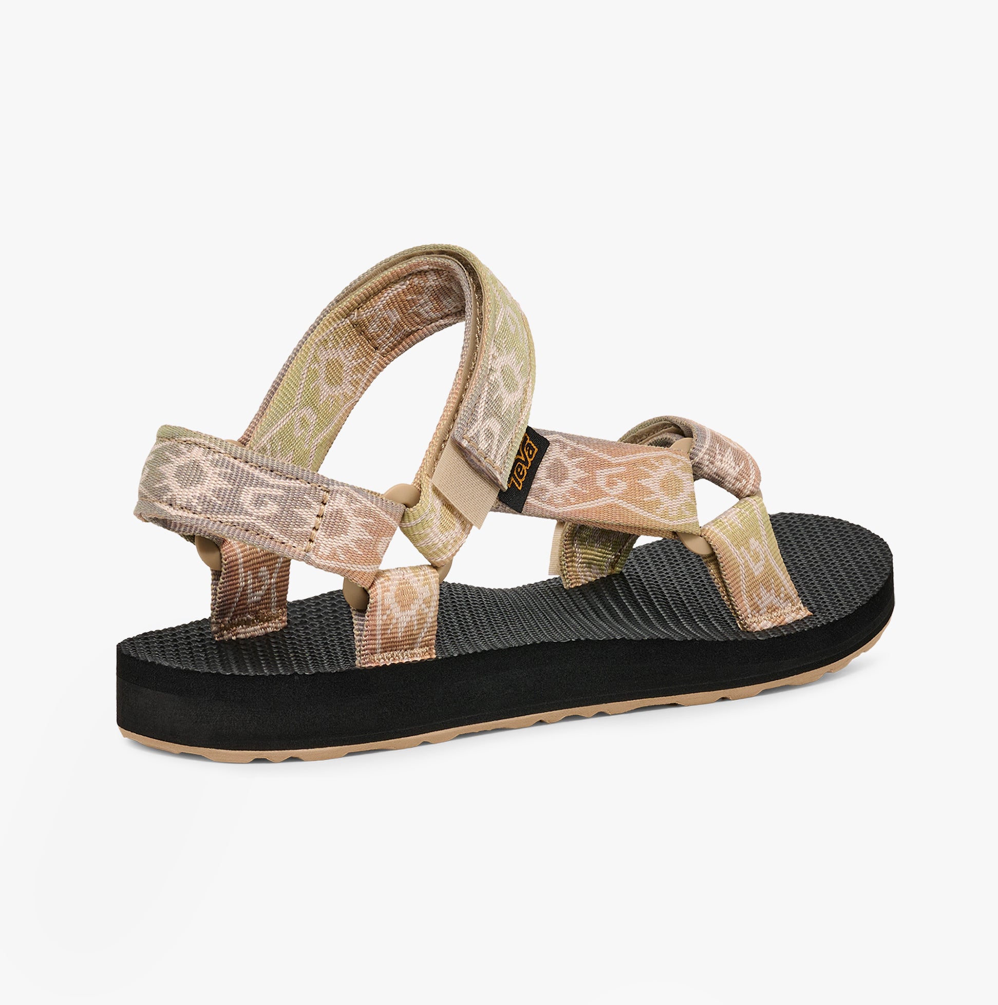 Teva ORIGINAL UNIVERSAL SUNSCAPE Womens Sandals Waterless Peach Ice side view with textile upper and rubber sole.
