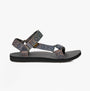 Teva ORIGINAL UNIVERSAL SUNSCAPE Mens Sandals Waterless Total Eclipse side view showcasing blue and brown textile straps.