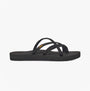 Teva OLOWAHU Womens Flip Flop All Black side view featuring lightweight design and slip-on style.
