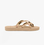 Teva OLOWAHU Womens Sandals Neon Wave Peach Ice side view with textile upper and EVA sole.