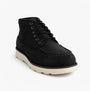 Timberland BRITTON MILLS MID Mens Chukka Boots Black Suede side view showcasing lace-up design and round toe.