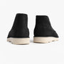 Timberland BRITTON MILLS MID Mens Chukka Boots Black Suede back view showcasing suede upper and light sole.
