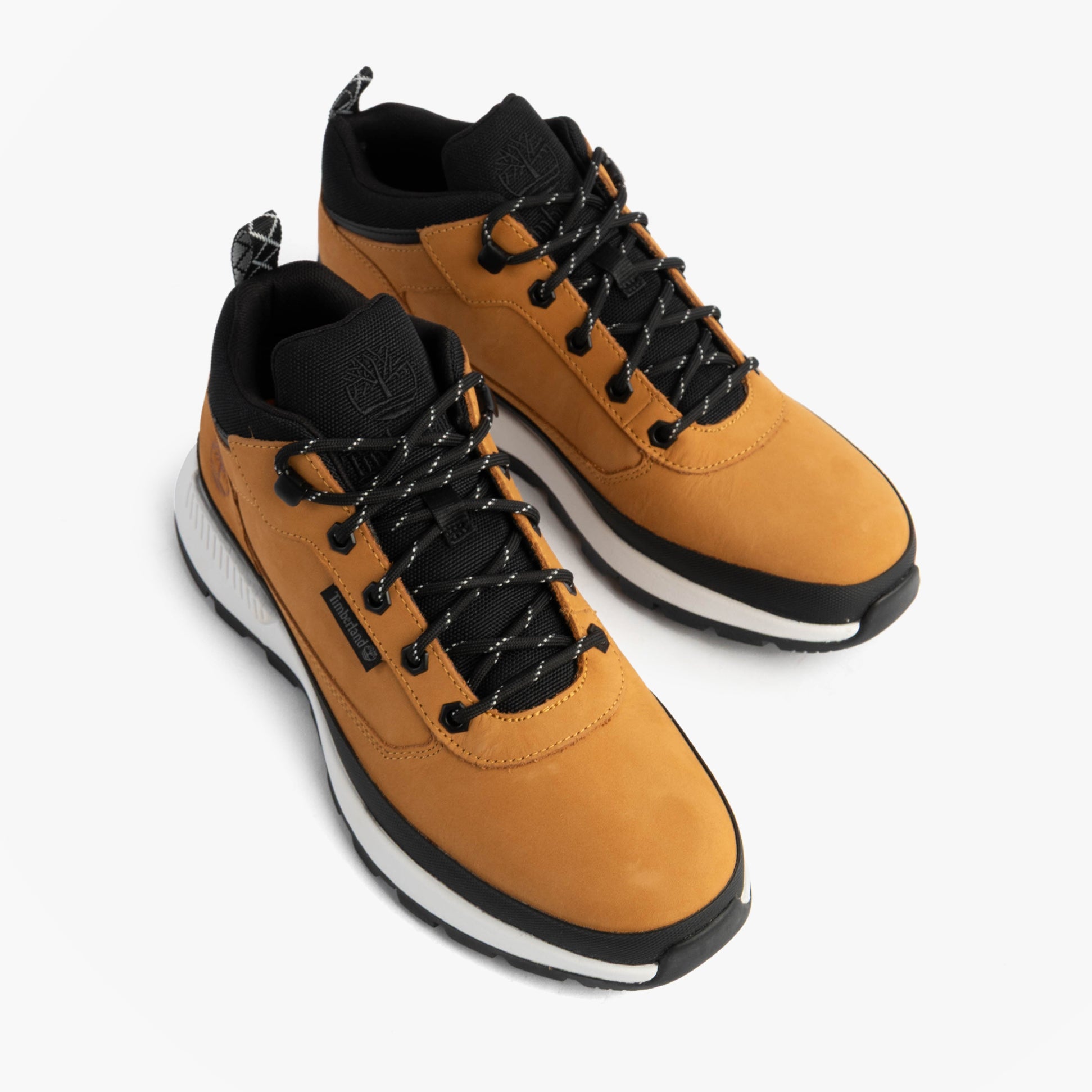 Timberland FIELD TREKKER Mens Boots Wheat top view showing laces and high top design.