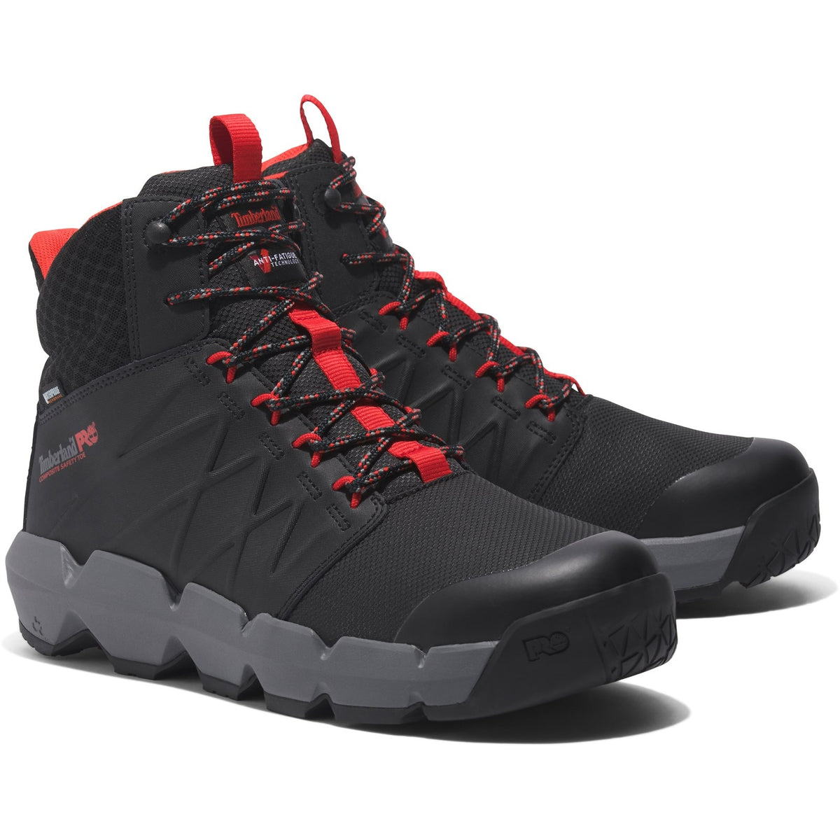 Timberland Pro Morphix 6 Inch Mens Composite Toe Safety Boots Black/Red