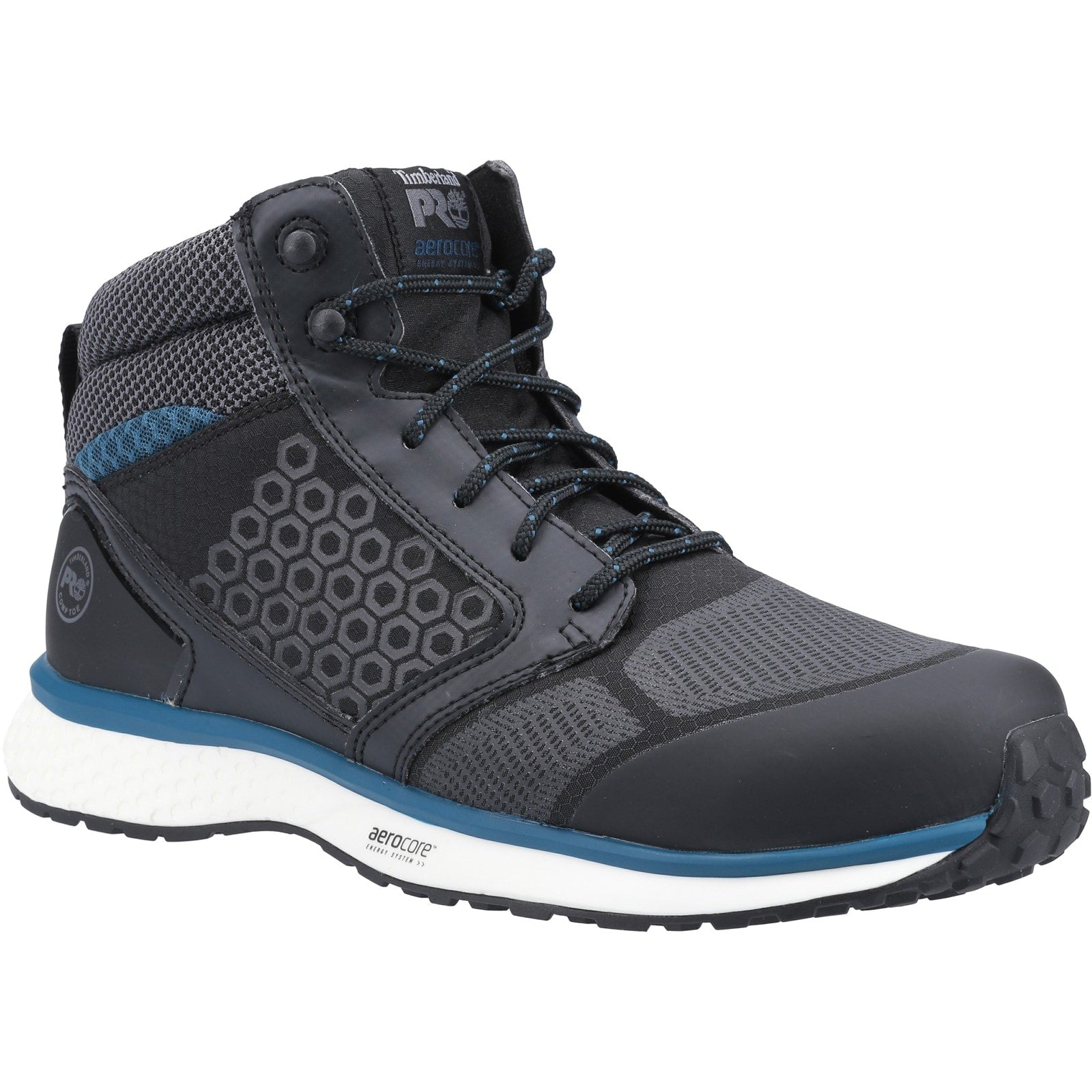 Timberland Pro Reaxion Mens Composite Toe Safety Boots Black/Blue