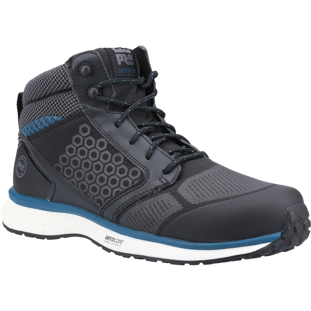 Timberland Pro Reaxion Mens Composite Toe Safety Boots Black/Blue