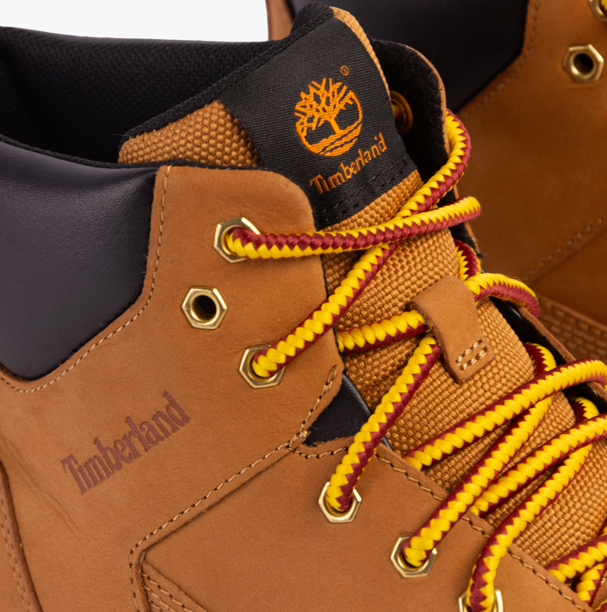 Timberland KILLINGTON TREKKER Mens Boots Wheat detail view highlighting laces and branding.