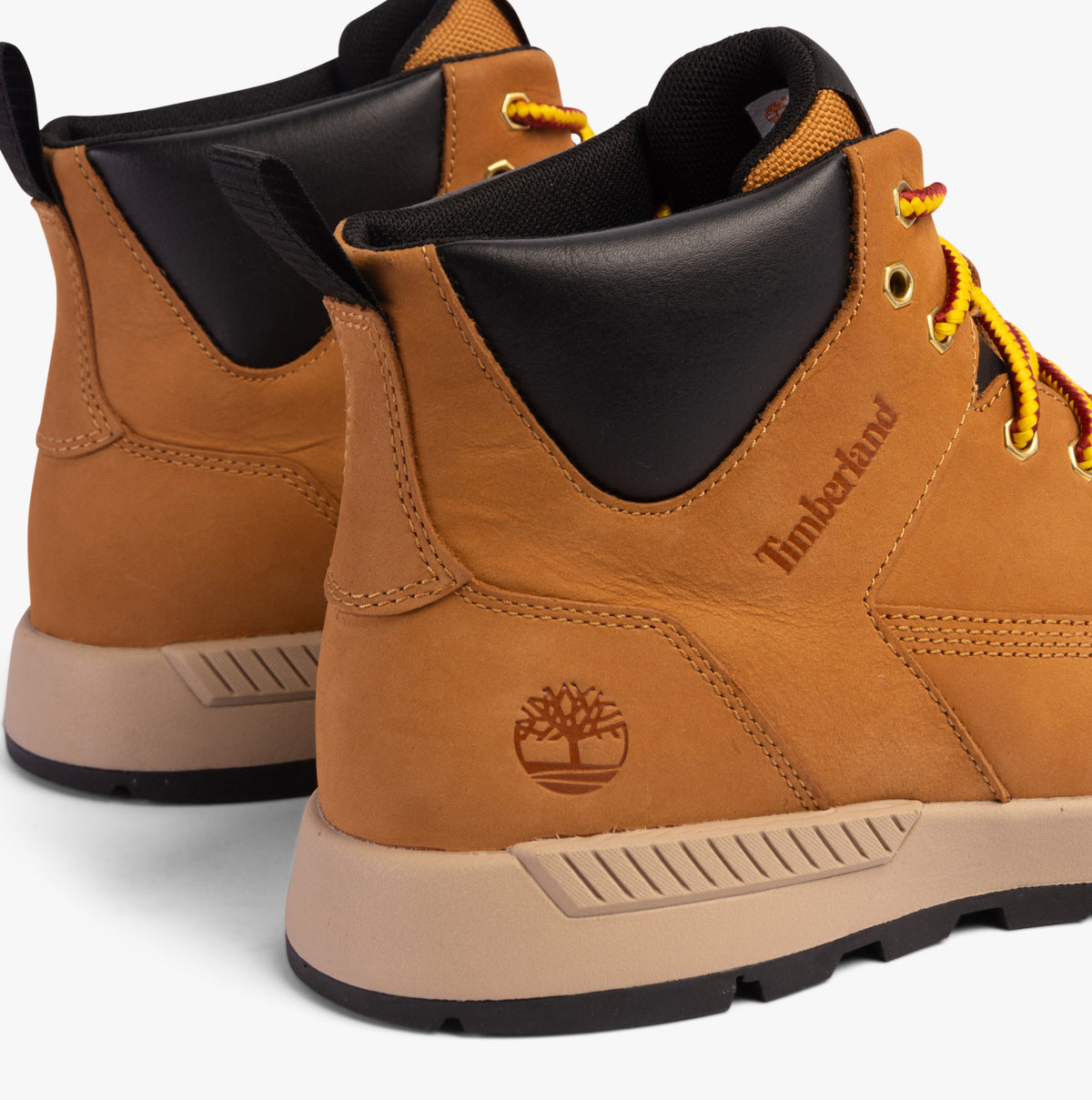 Timberland KILLINGTON TREKKER Mens Boots Wheat rear side view showing nubuck material and logo details.