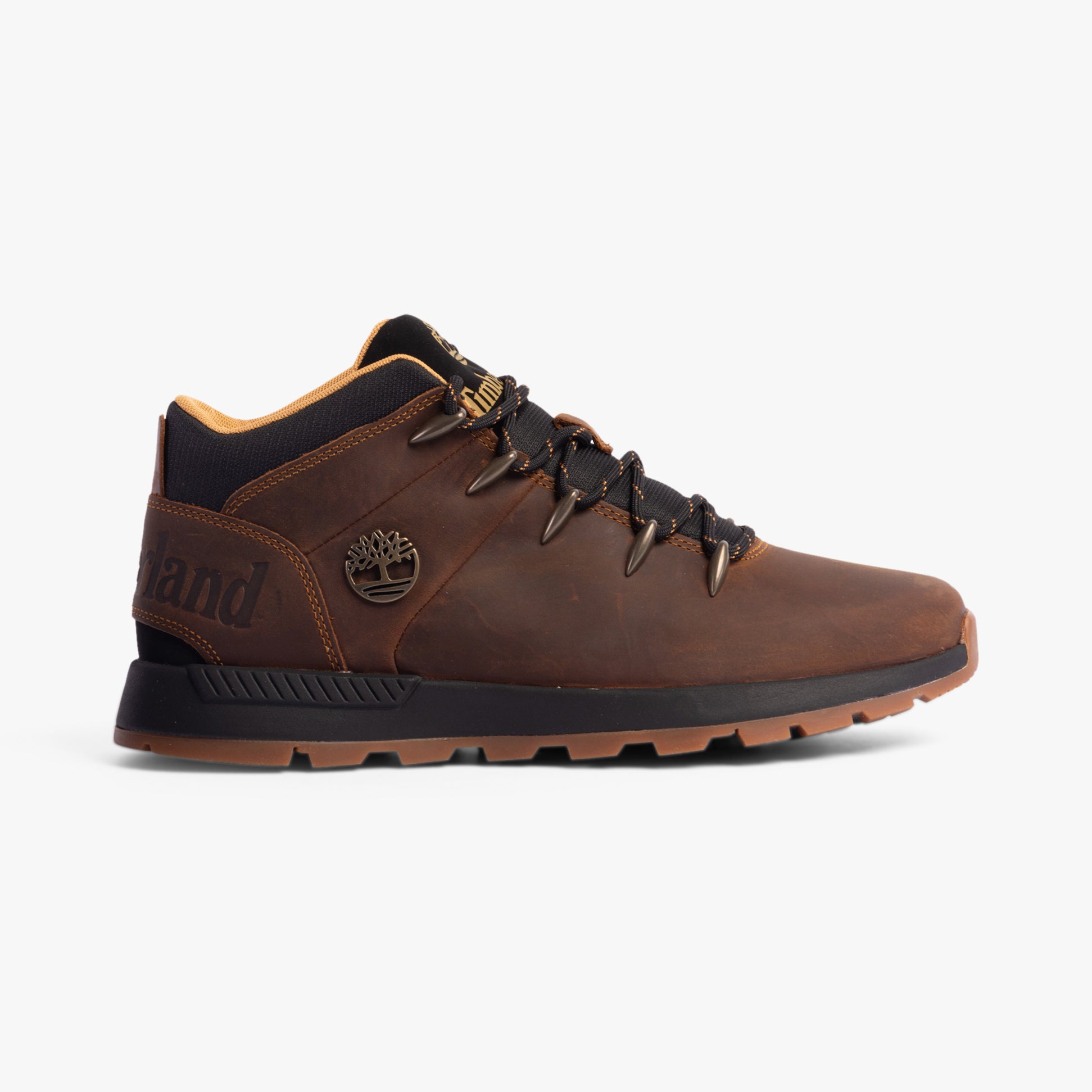 Timberland SPRINT TREKKER Mens Boots Cathay Spice side view featuring leather upper and lace-up closure.