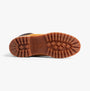 Timberland PREMIUM Mens Boots Wheat bottom view showing rubber sole with traction pattern and logo.