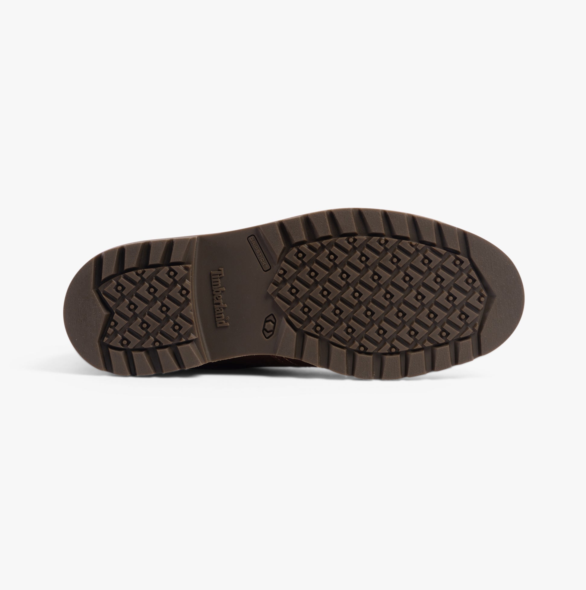 Timberland LARCHMONT Mens Boots Brownie bottom view showcasing rubber sole with traction pattern.
