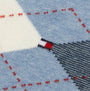 Tommy Hilfiger 2 Pack Mens Crew Checked Socks Blue Combo detail view of fabric pattern and colors