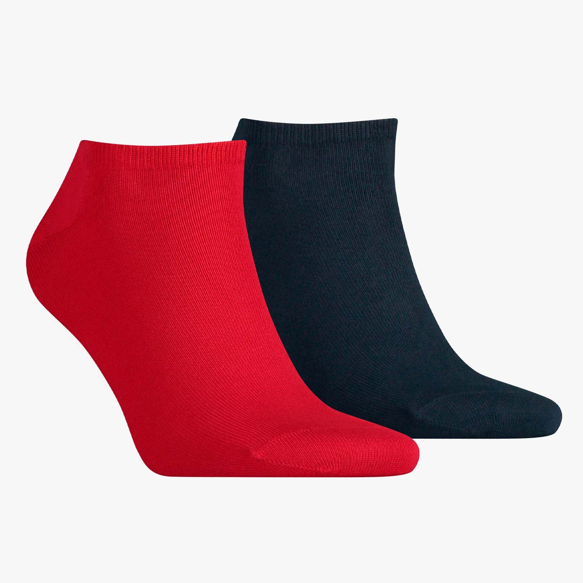Tommy Hilfiger 2 Pack Mens Ankle Socks Red/Navy