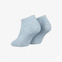 Tommy Hilfiger 2 Pack Trainer Womens Ankle Socks Light Blue, side view showing soft cotton blend.