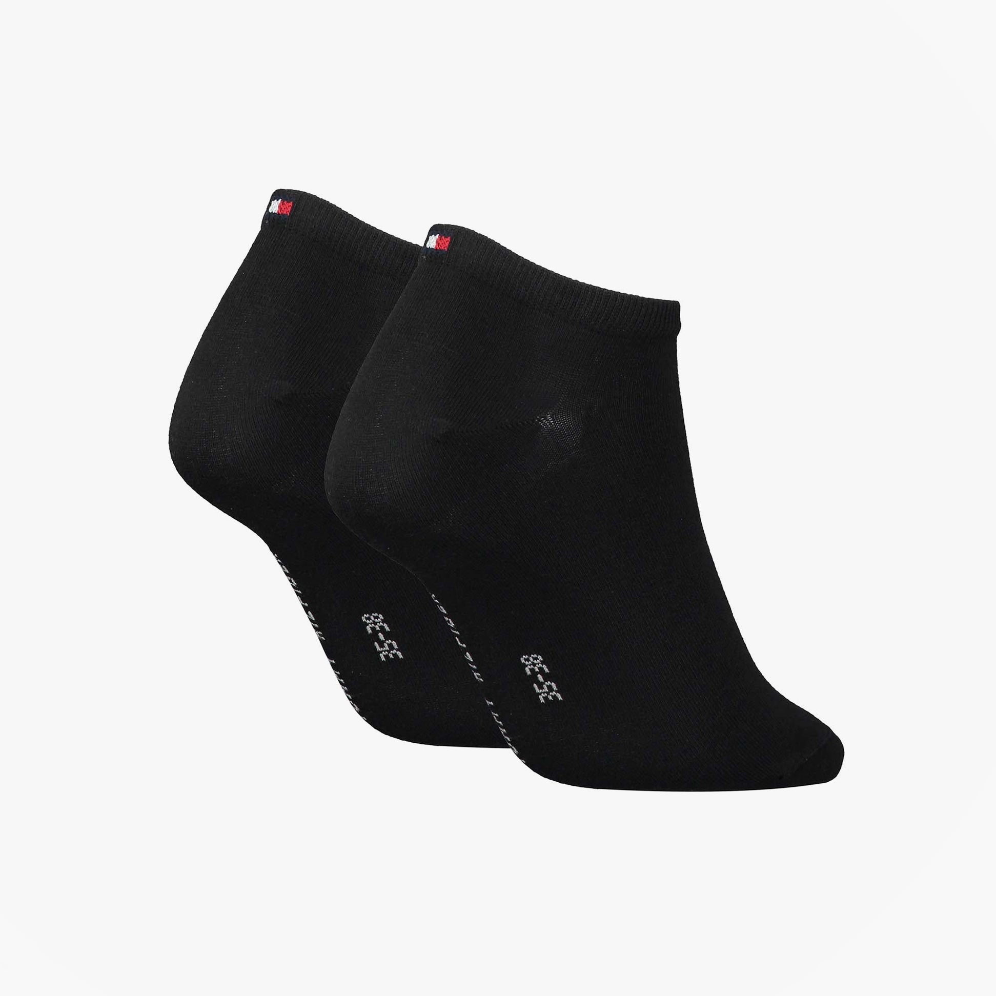 Tommy Hilfiger 2 Pack Trainer Womens Ankle Socks Black