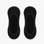 Tommy Hilfiger 2 Pack Womens Ballerina Socks Black top view showing soft fabric and design.