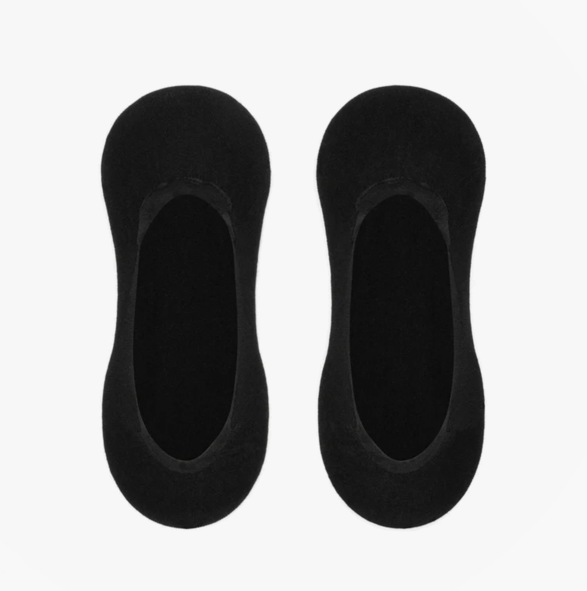 Tommy Hilfiger 2 Pack Womens Ballerina Socks Black top view showing soft fabric and design.
