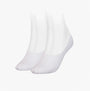 Tommy Hilfiger 2 Pack Womens Invisible Socks White front view showing two pairs of ankle socks in white color.