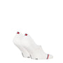 Tommy Hilfiger 2 Pack Trainer Mens Invisible Socks White side view showing two pairs with logo detail.