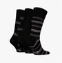 Tommy Hilfiger 3 Pack Giftboxed Classic Mens Crew Socks Black side view showcasing different designs and patterns.