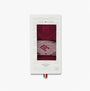 Tommy Hilfiger 3 Pack Giftboxed Monogram Womens Crew Socks Red front view showing packaging and sock patterns.