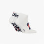Tommy Hilfiger 2 Pack Trainer Graffiti Mens Ankle Socks White side view showing graffiti design and logo.