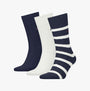 Tommy Hilfiger 3 Pack Giftbox Bootsock Mens Socks Navy featuring crew socks in navy, white, and striped design.