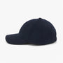 Tommy Hilfiger Flag Baseball Cap Navy side view showcasing adjustable strap and ventilation eyelets.
