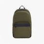 Tommy Hilfiger REPREVE Metal Logo Backpack Army Green front view showcasing sleek design and zip closure.