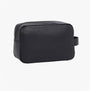 Tommy Hilfiger CORPORATE METAL LOGO Mens Washbag Black side view showing smooth finish and side handle.