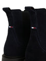 Tommy Hilfiger HILFIGER COMFORT Mens Chelsea Boots Desert Sky detail view of elasticated side panel and suede material.