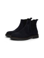 Tommy Hilfiger HILFIGER COMFORT Mens Chelsea Boots Desert Sky side view featuring suede upper and elasticated side panel.