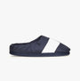 Tommy Hilfiger NYLON FLAG Mens Loafers Desert Sky side view of slipper-style mules with a round toe.