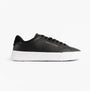 Tommy Hilfiger TH COURT LTH DETAIL Mens Trainers Black side view showcasing leather upper and lace-up closure.