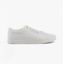 Tommy Hilfiger LOGO PATCH Mens Trainers White side view showcasing casual style and lace-up design.