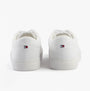 Tommy Hilfiger LOGO PATCH Mens Trainers White rear view showing logo detail and shoe construction.