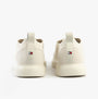 Tommy Hilfiger MONO-SOCK KNIT Mens Trainers Alabaster back view featuring a low top style and comfortable design.