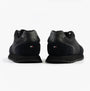 Tommy Hilfiger ESSENTIAL MIXED TEXTURE Mens Trainers Black rear view showcasing the sleek design and mixed texture.