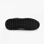 Tommy Hilfiger SUEDE LOGO Mens Trainers Black bottom view showcasing tread design and rubber sole.
