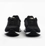 Tommy Hilfiger SUEDE LOGO Mens Trainers Black front view showing lace-up design and low top silhouette.
