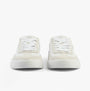 Tommy Hilfiger SUEDE CONTRAST CUPSOLE Mens Trainers White front view, showcasing lace-up design and suede details.